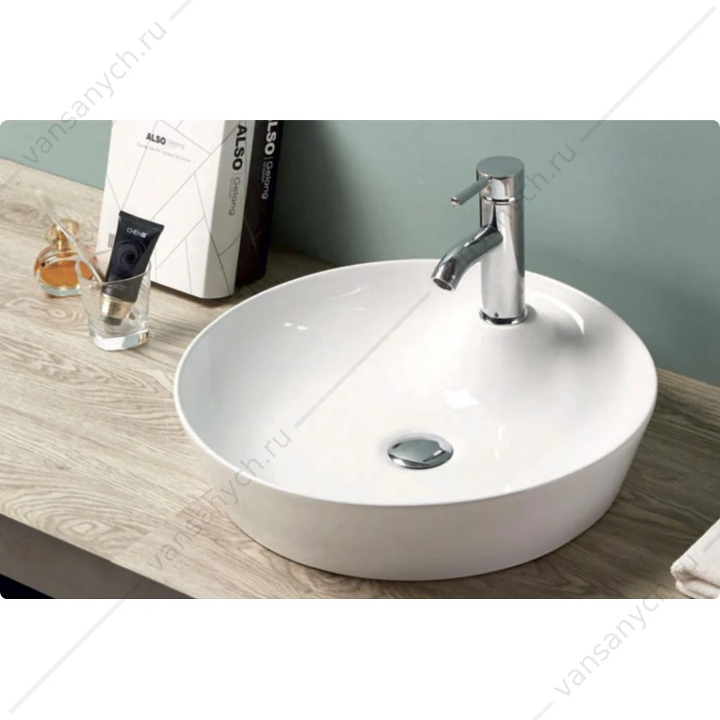 Раковина 45х45 накладная BELBAGNO BB1306 белый