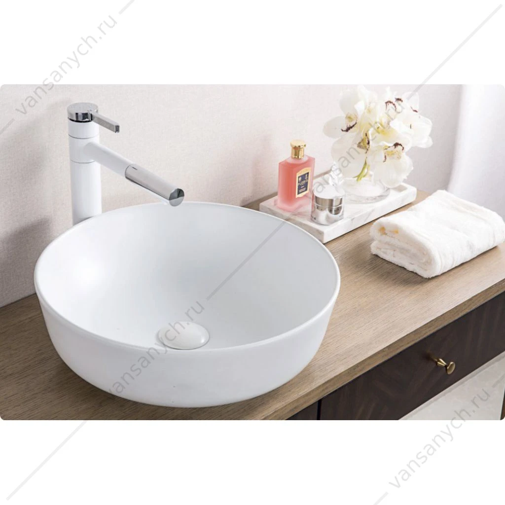 Раковина 41х41 накладная BELBAGNO BB1315 белый