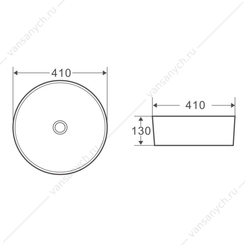 Раковина 41х41 накладная BELBAGNO BB1315 белый