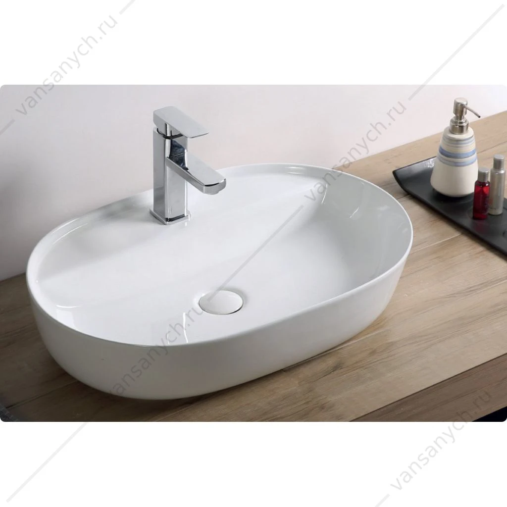 Раковина 61х42 накладная BELBAGNO BB1346 белый