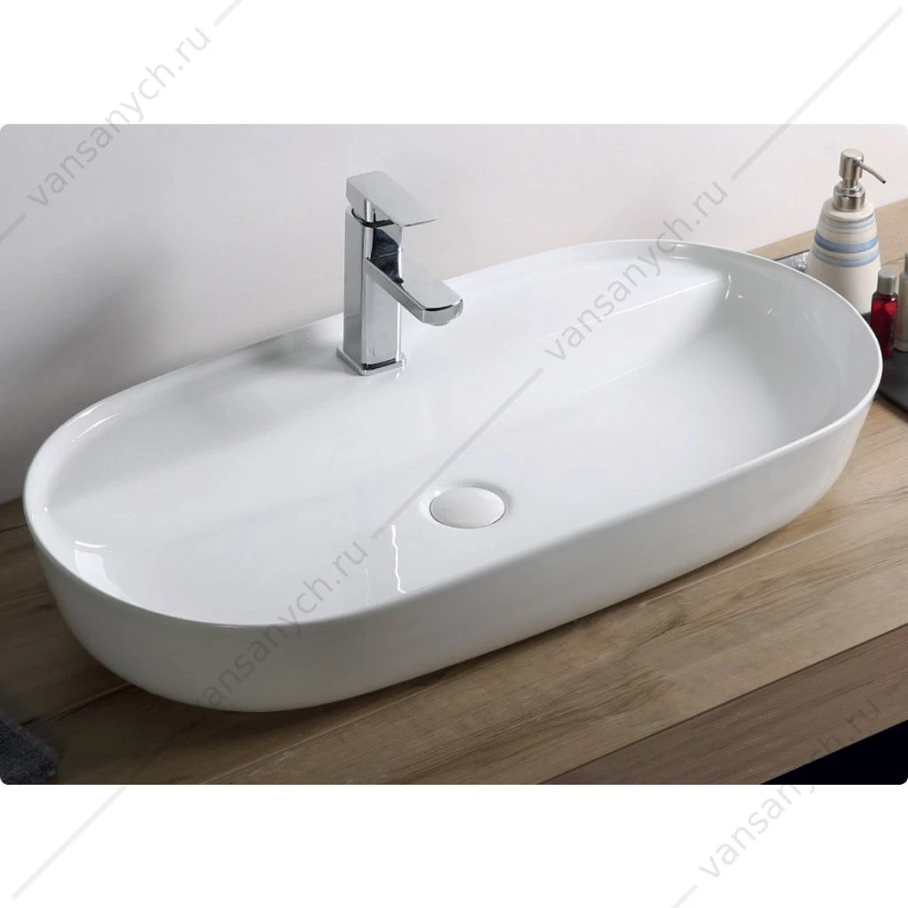 Раковина 82х41 накладная BELBAGNO BB1347 белый
