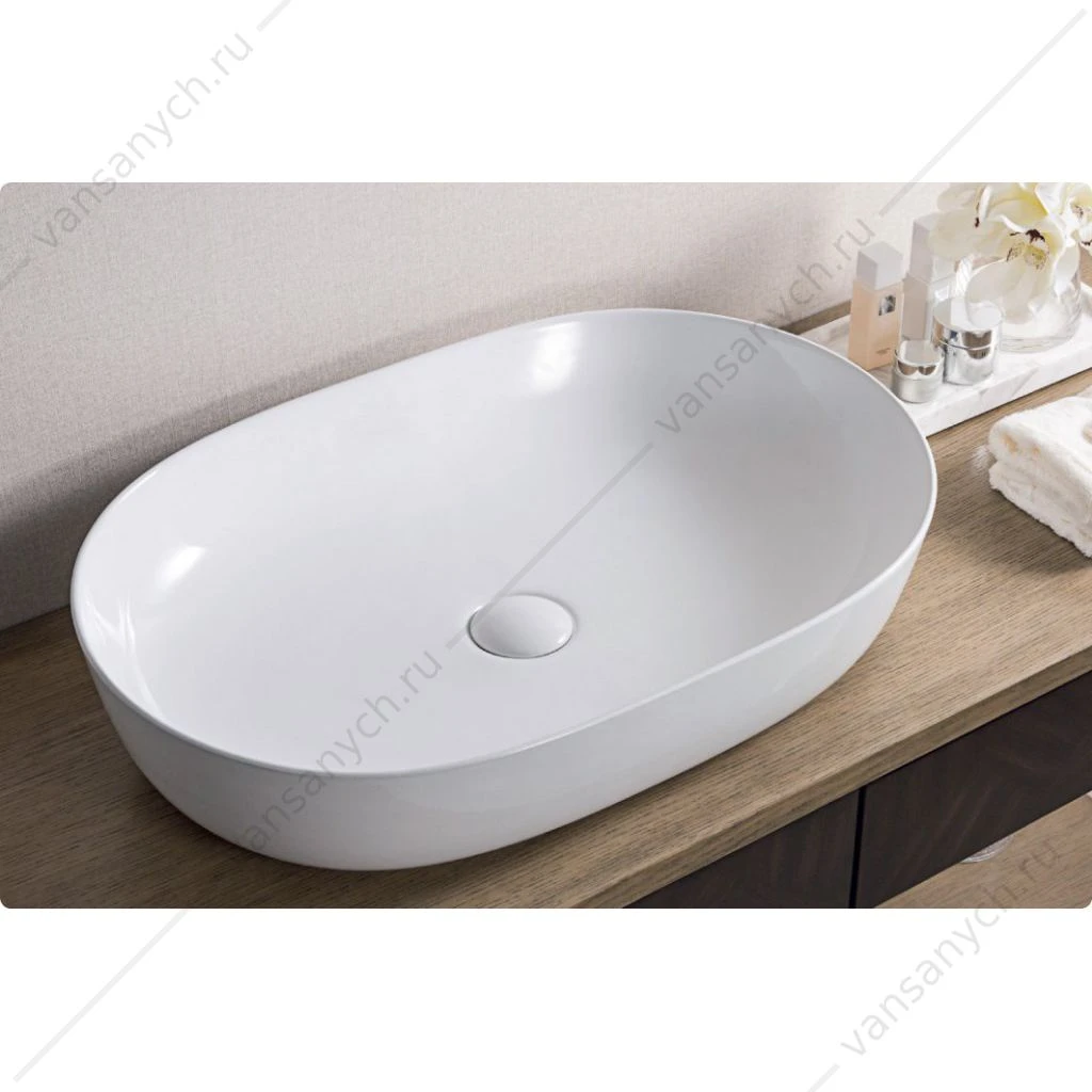 Раковина 61х41 накладная BELBAGNO BB1348 белый