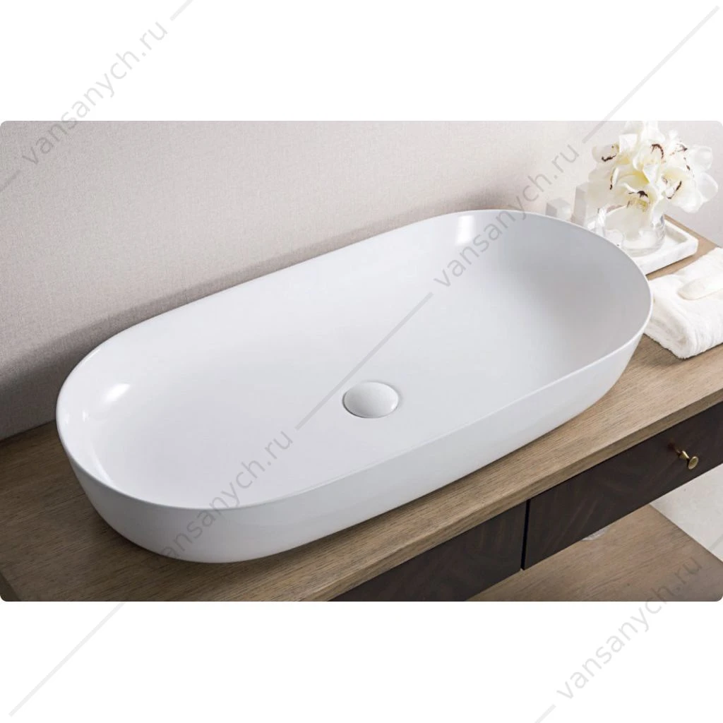 Раковина 81х41 накладная BELBAGNO BB1349 белый