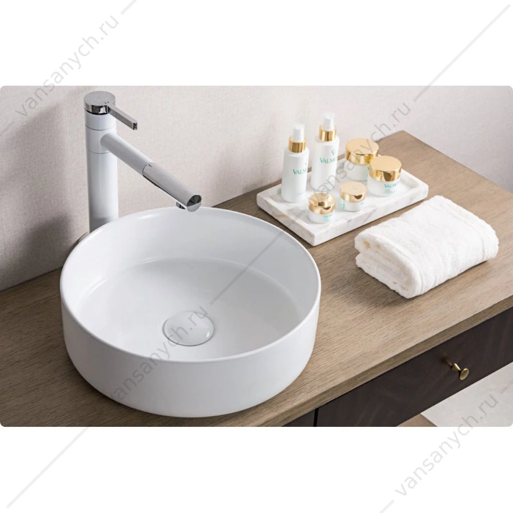 Раковина 36х36 накладная BELBAGNO BB1357 белый
