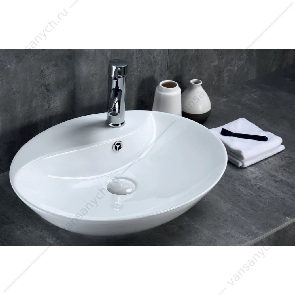 Раковина 55х45 накладная BELBAGNO BB1370 белый