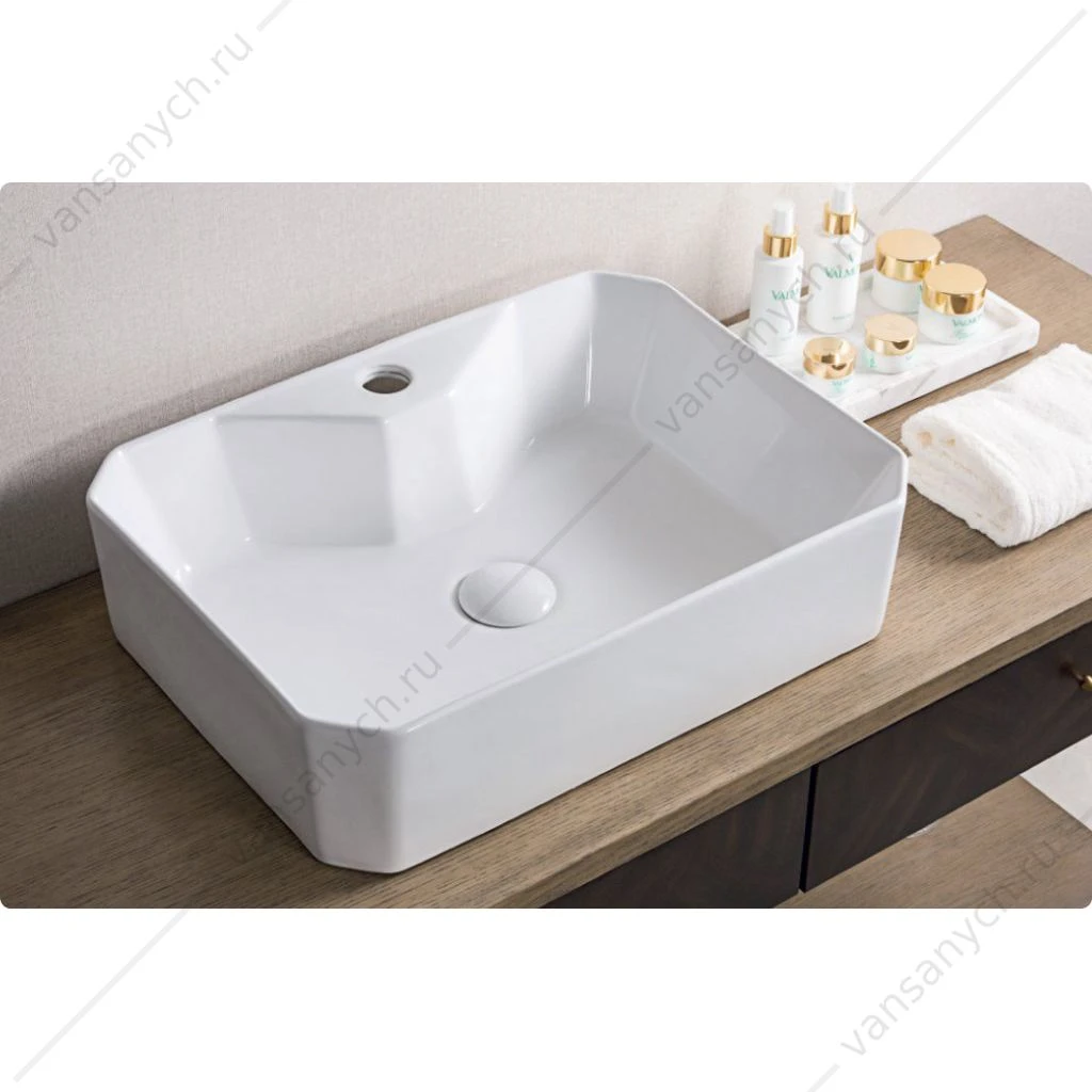 Раковина 49х38 накладная BELBAGNO BB1387 белый