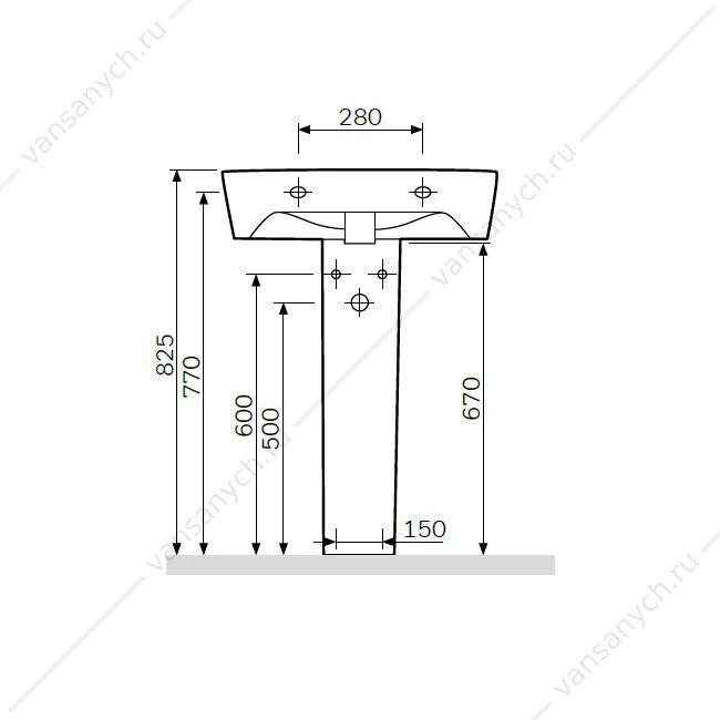 Пьедестал C704910WH AM.PM Spirit V2.0