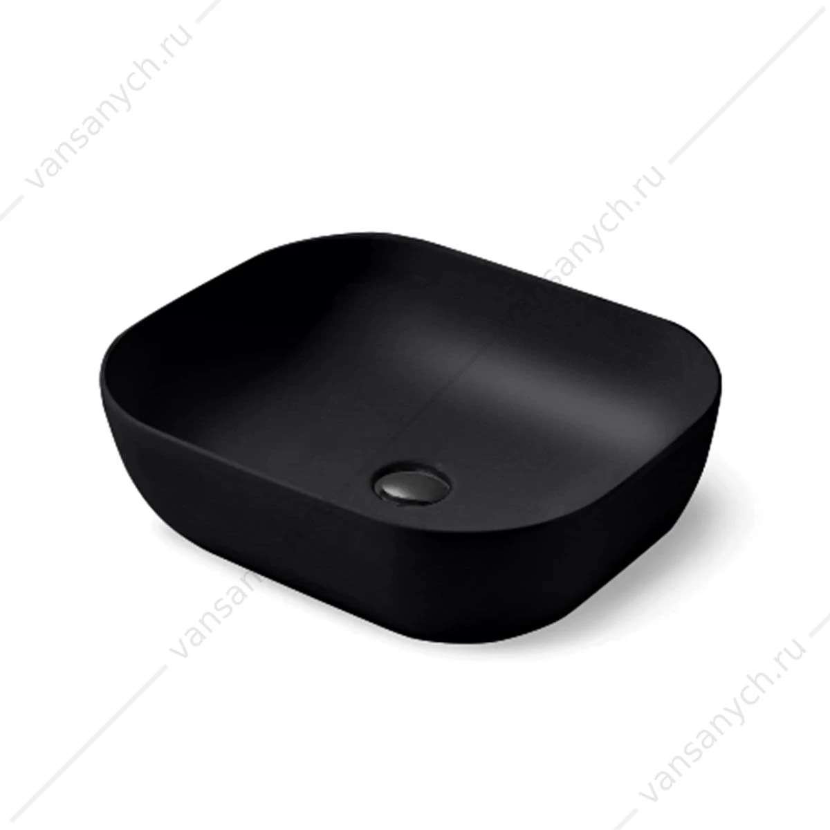 Раковина 50х40 Vincea VBS-101MB, накладная, черный матовый