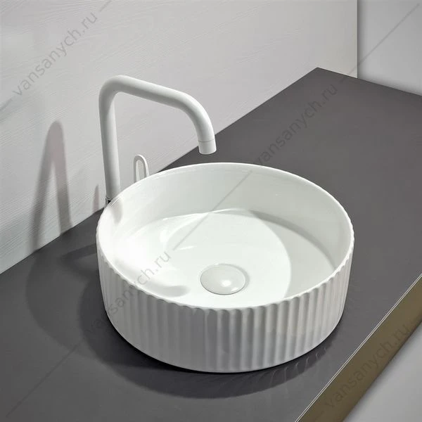Раковина 36см накладная COMFORTY 78728 белый круглая