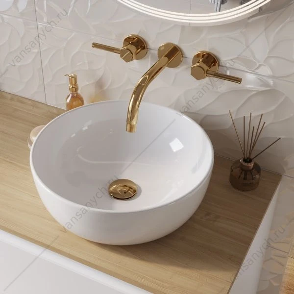 Раковина 40х40 на столешницу Cersanit MODUO 40 RING 0 отв., 63569
