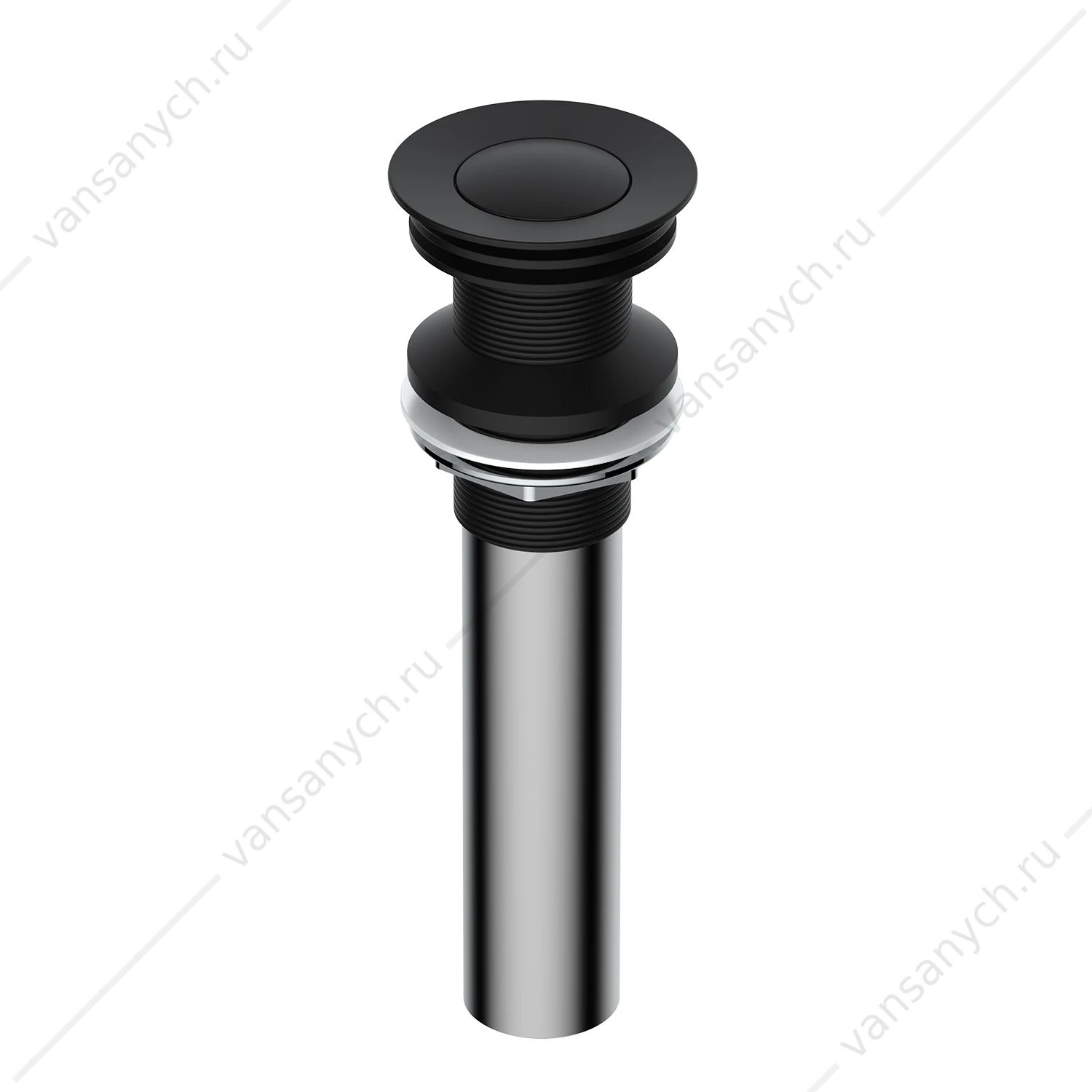 Донный клапан Push-up черный матовый A250