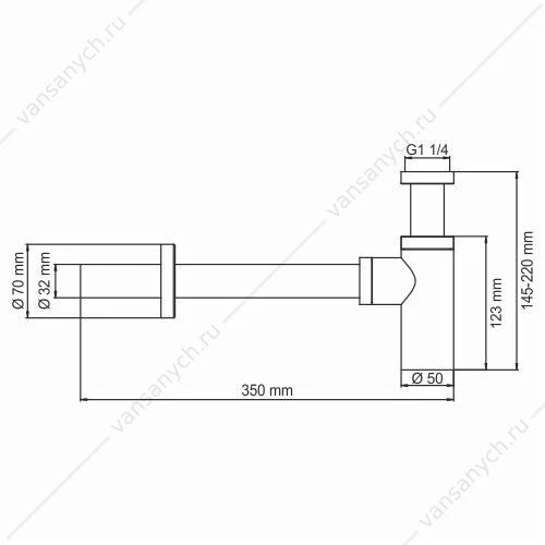 Сифон для раковины никель A093
