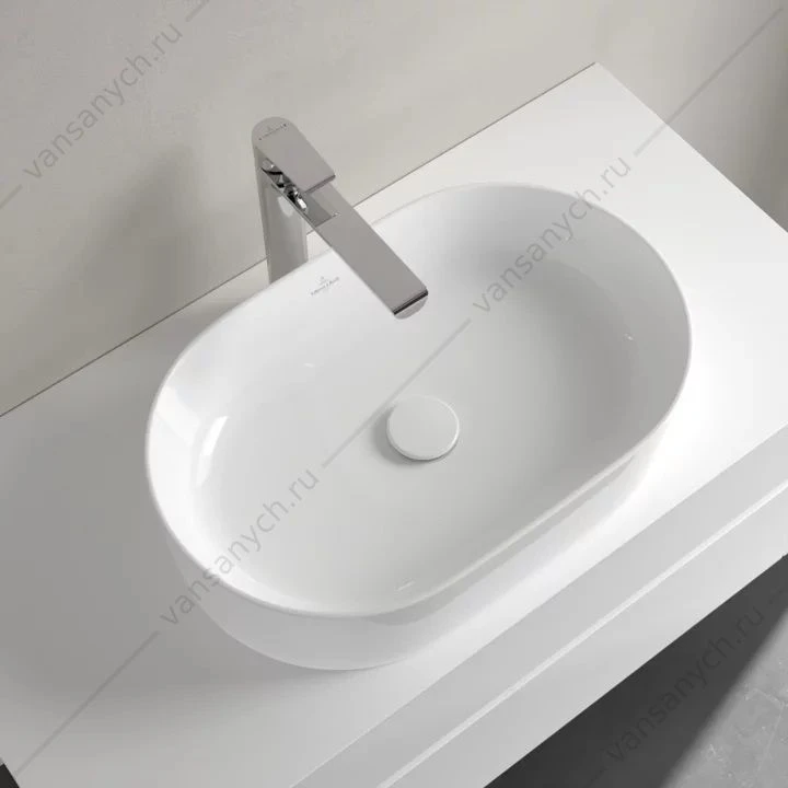 Раковина 56х36 накладная, Villeroy & Boch COLLARO, без перелива, TitanCeram, белый 4A195601