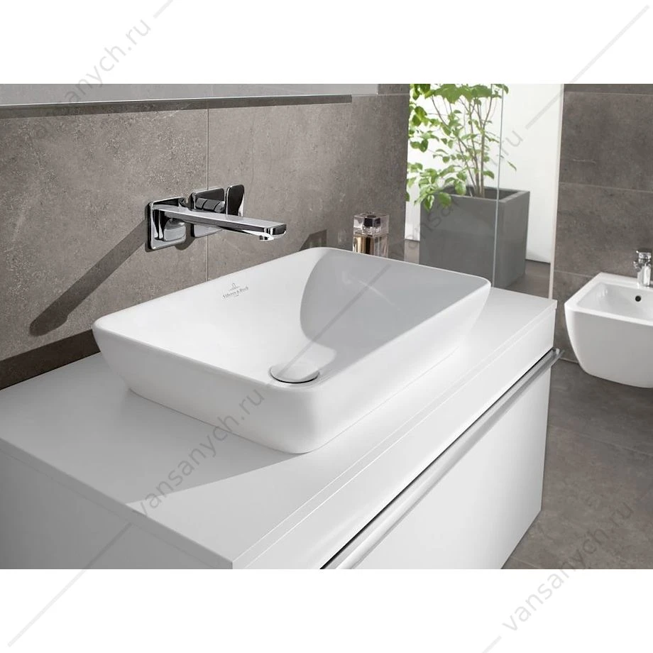 Раковина 55х36 накладная Villeroy & Boch VENTICELLO, белый, 41135501