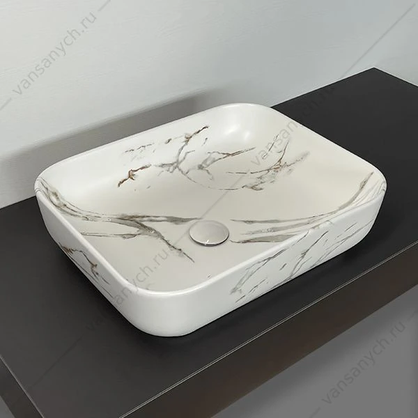 Раковина 50х39 Comforty N78109MWY-2 под мрамор матовая