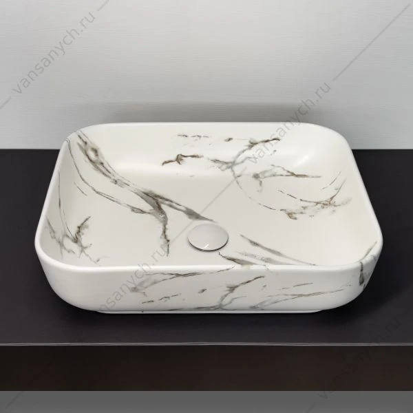 Раковина 50х39 Comforty N78109MWY-2 под мрамор матовая