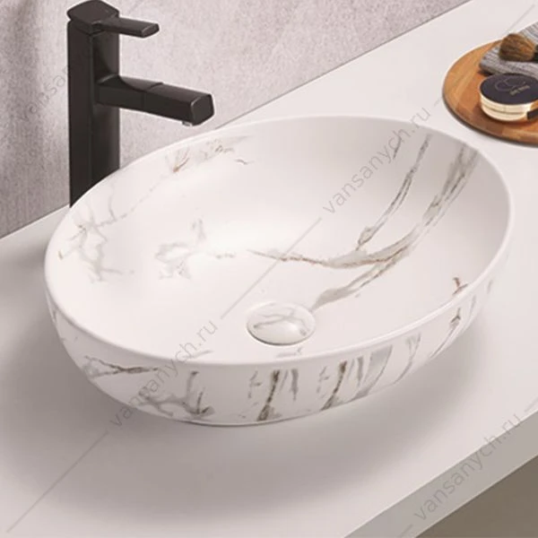 Раковина 52х40 Comforty N78166MWY-2 под мрамор матовая