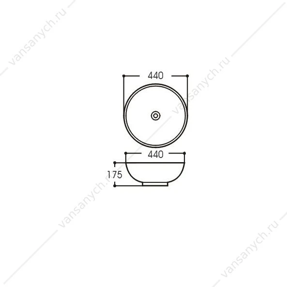 Раковина 44х44 накладная 44х44 Aquatek белая AQ5354-00