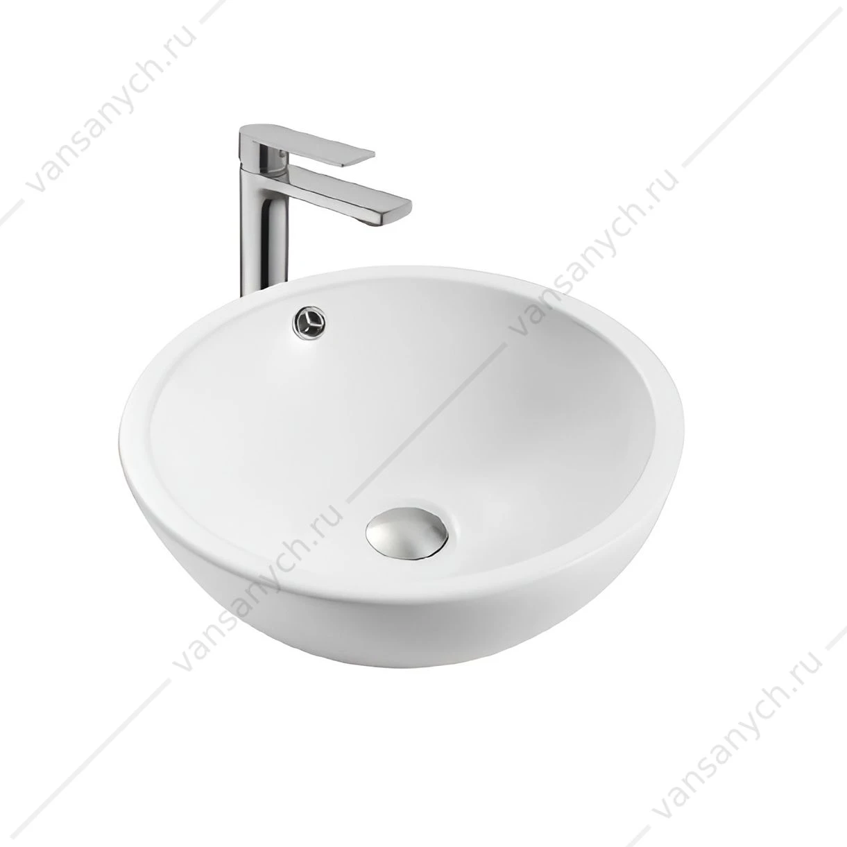 Раковина 44х44х накладная 44х44 Aquatek белая матовая AQ5354-MW