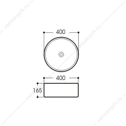 Раковина 40х40 накладная Aquatek матовая белая AQ5118-MW
