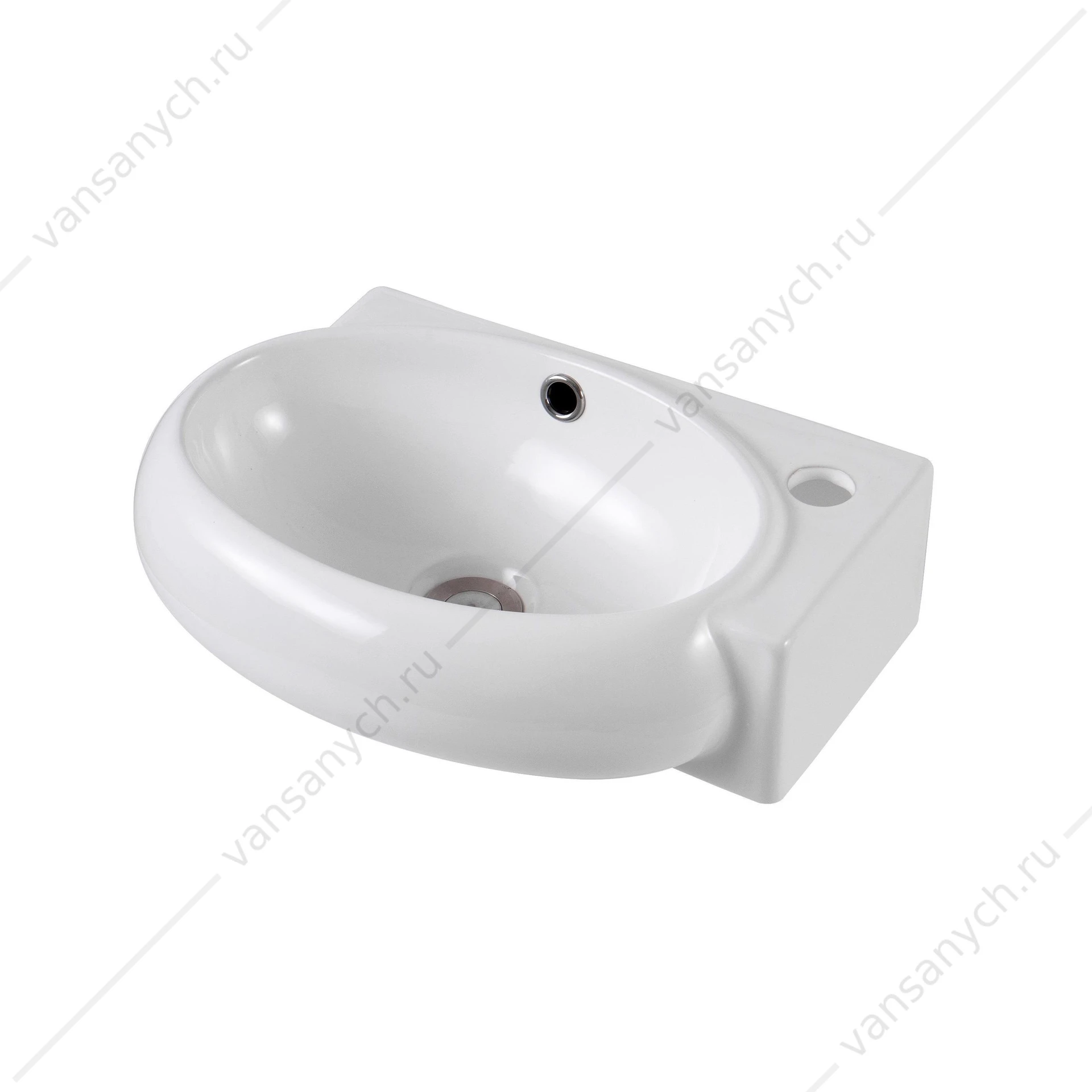Раковина 42х28 Aquatek белая подвесная AQ5304-00 правая