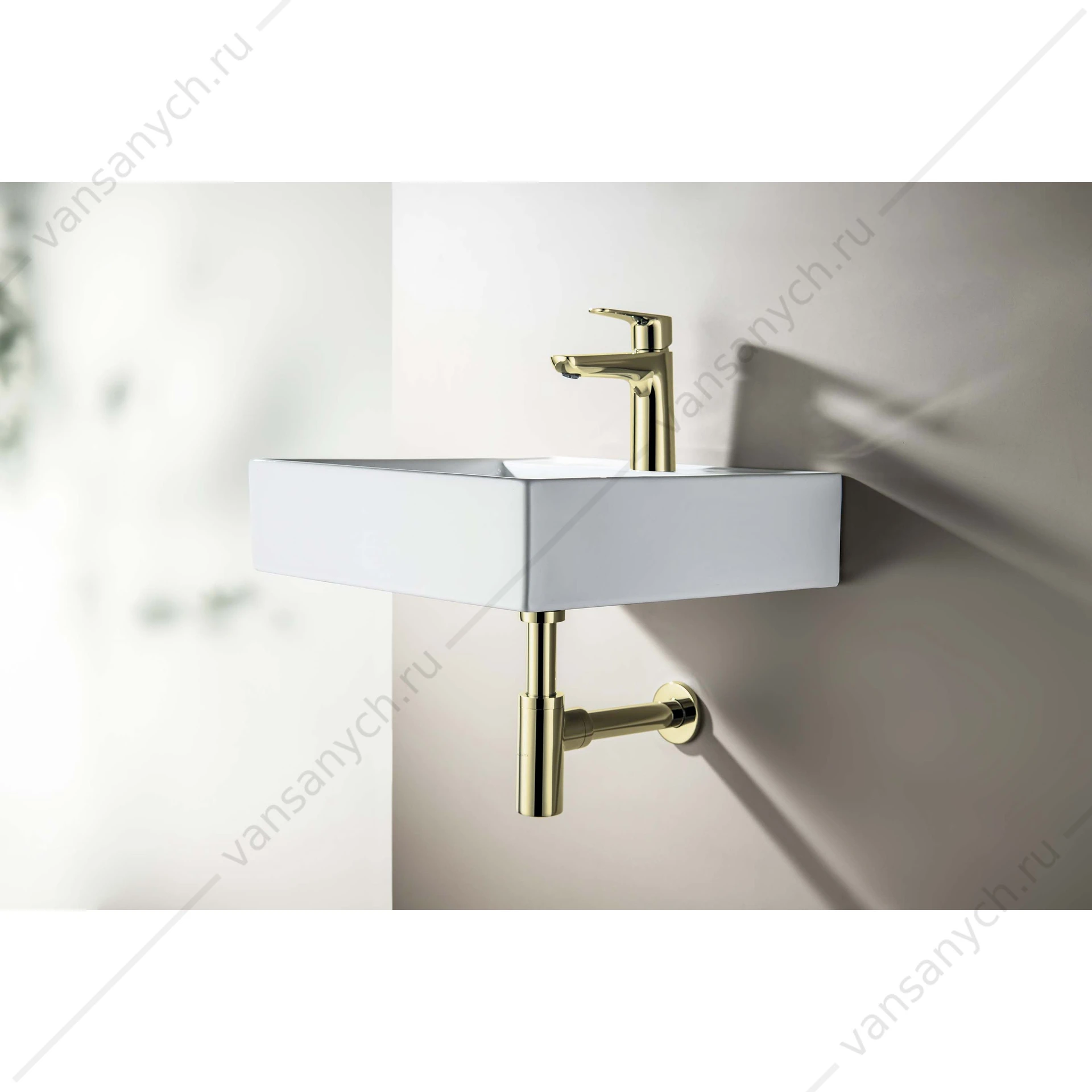Сифон для раковины AQUATEK, полир. золото, AQ6012PG