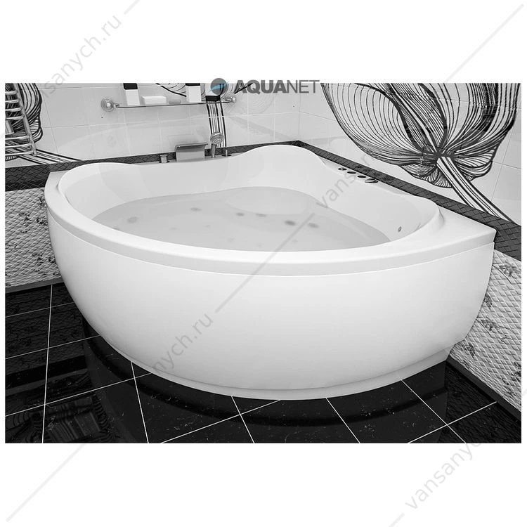 Ванна 150х150 угловая акриловая Aquanet MALTA NEW