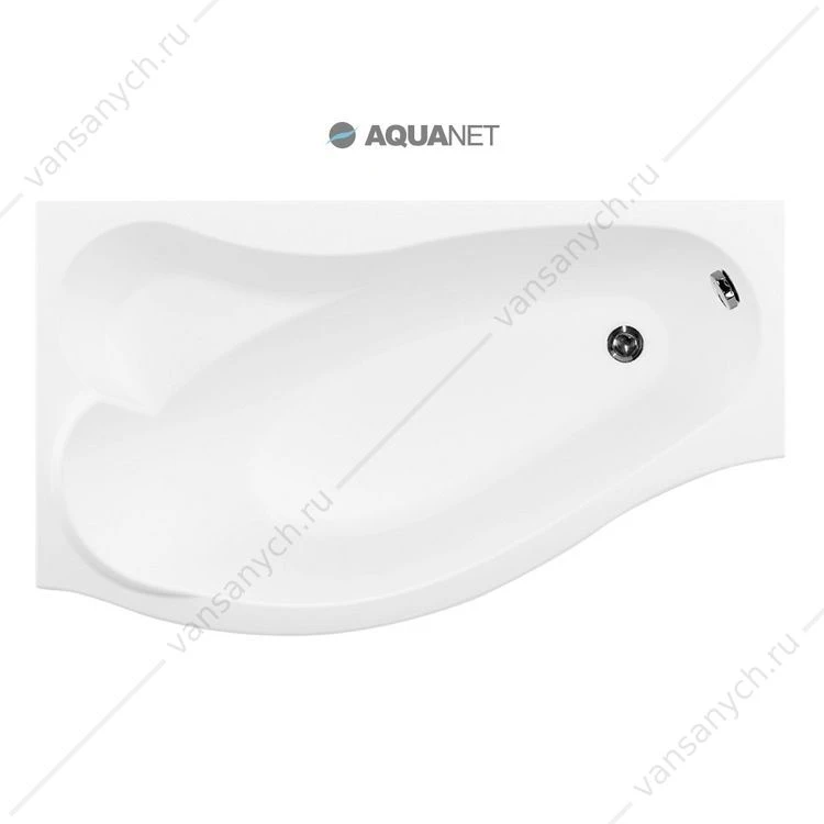 Ванна 170х90 акриловая Aquanet Palma Левая асимметричная