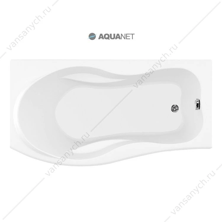 Ванна 170х90 акриловая Aquanet BORNEO Левая асимметричная