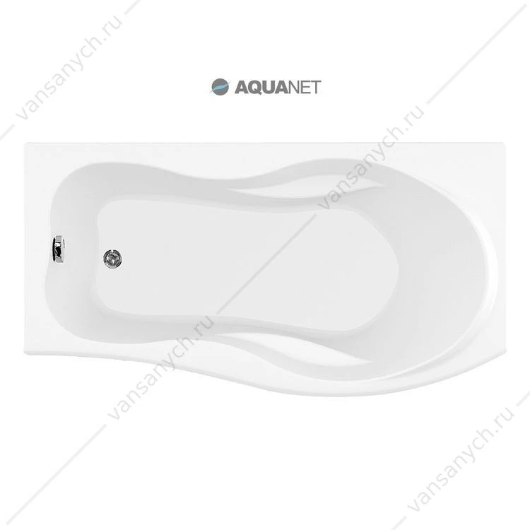 Ванна 170х90 акриловая Aquanet BORNEO Правая асимметричная