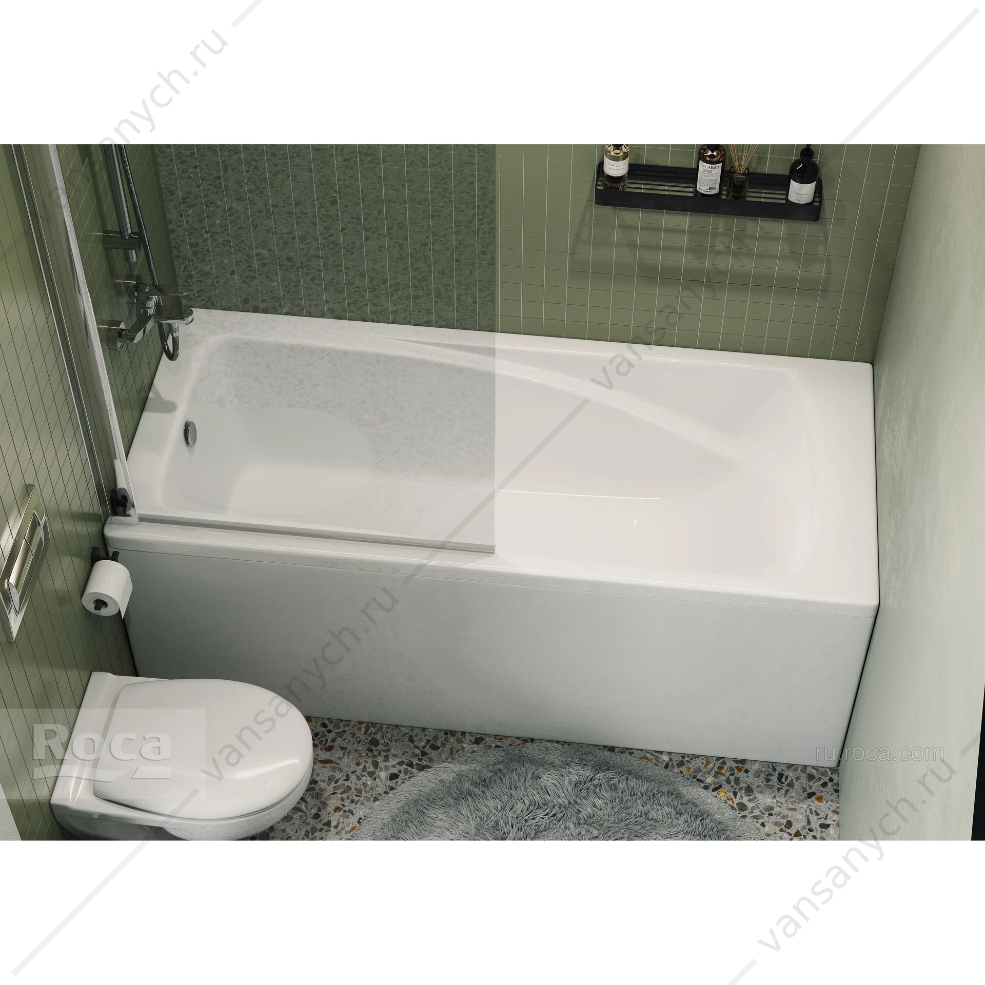 Ванна 170х75 акриловая Hall прямоугольная ZRU9302768