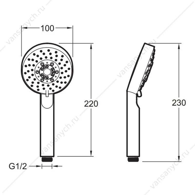 Душевой комплект Jacob Delafon Modulo E30759-CP с внутр. частью хром, E30759-CP