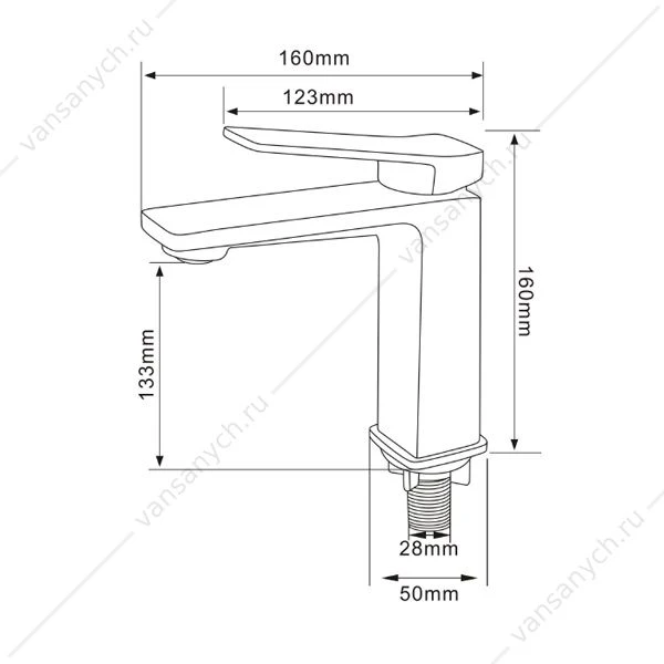 Смеситель для раковины COMFORTY хром, FC071A-CCT