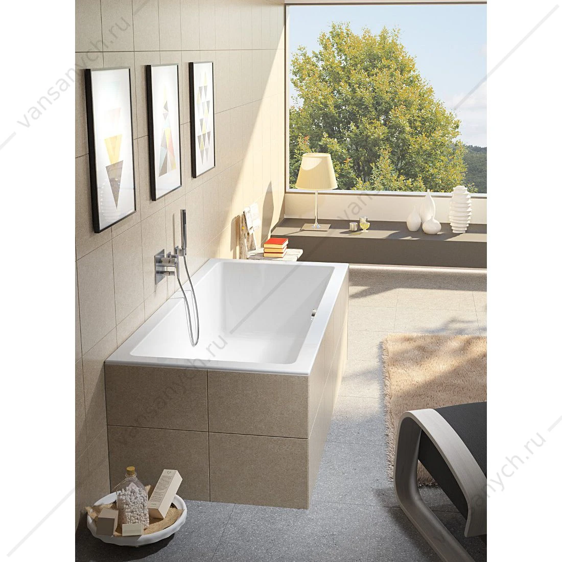 Ванна 180x80 акриловая RIHO LUGO прямоугольная, BT0200500000000