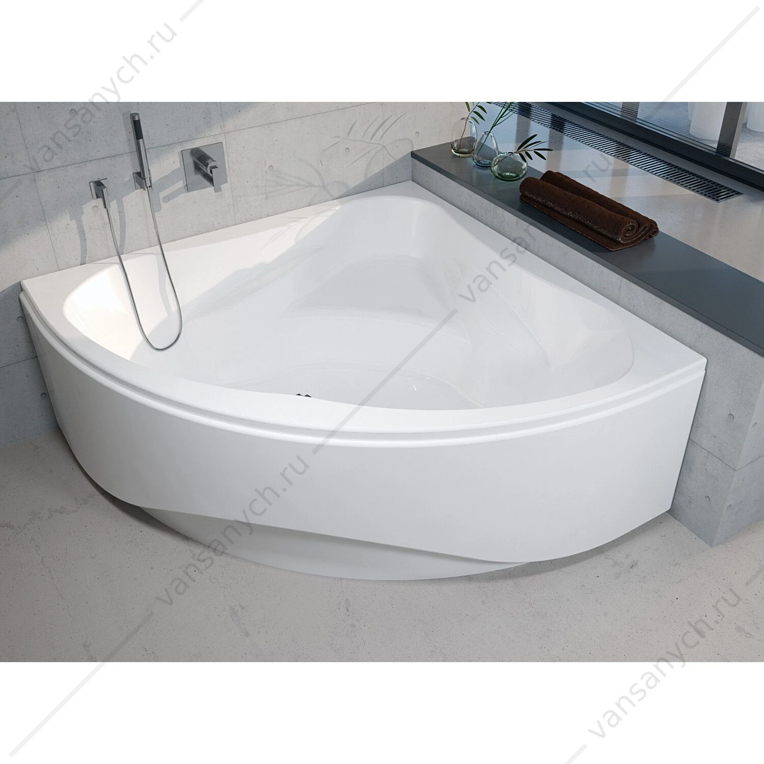 Ванна 150x150 угловая акриловая RIHO NEO, BC3500500000000