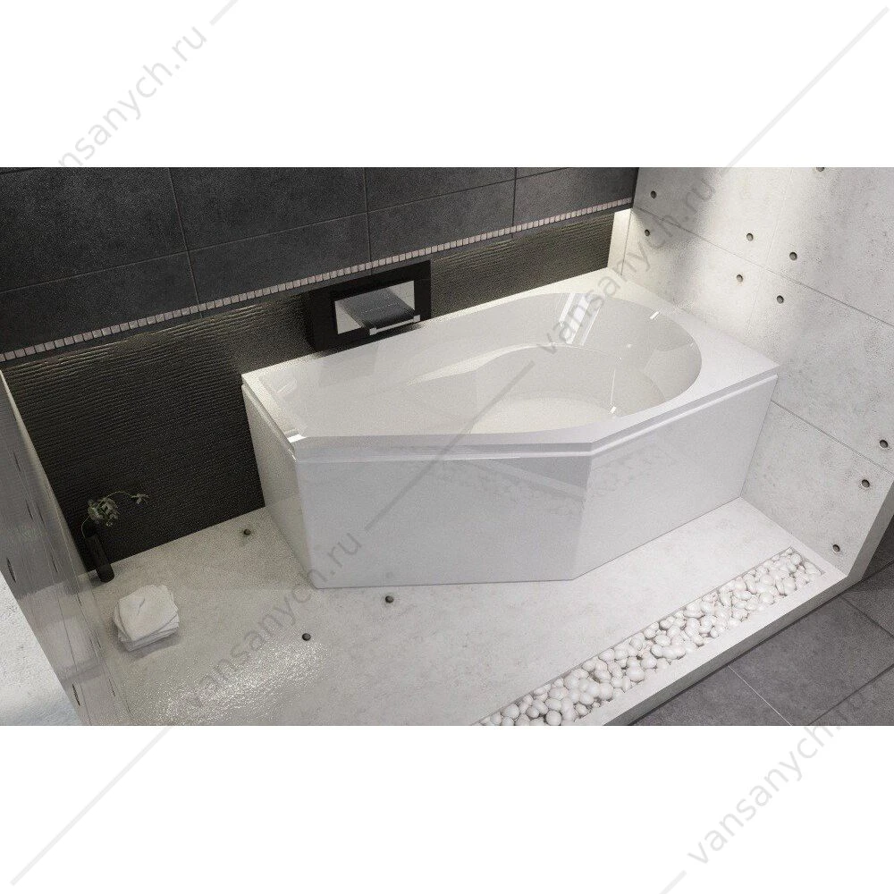 Ванна 160x90 акриловая RIHO YUKON, R асимметричная, BA3400500000000
