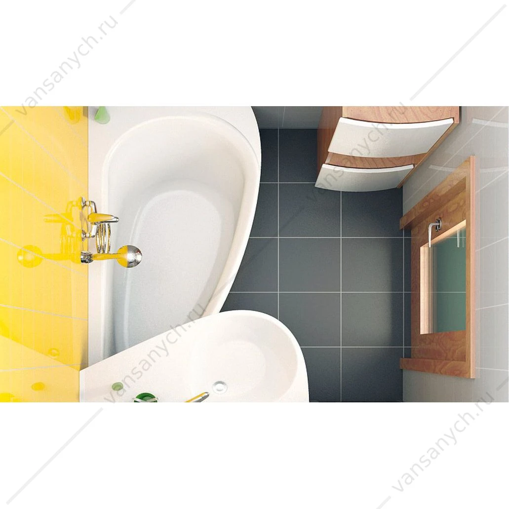 Ванна 150х75 акриловая Ravak AVOCADO 150 правая, CS01000000