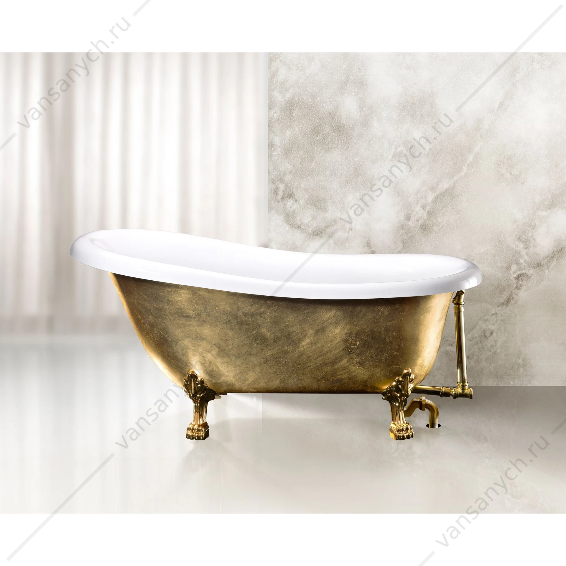 Слив-перелив с гидрозатвором BELBAGNO BB-OVF-02-CRM, хром