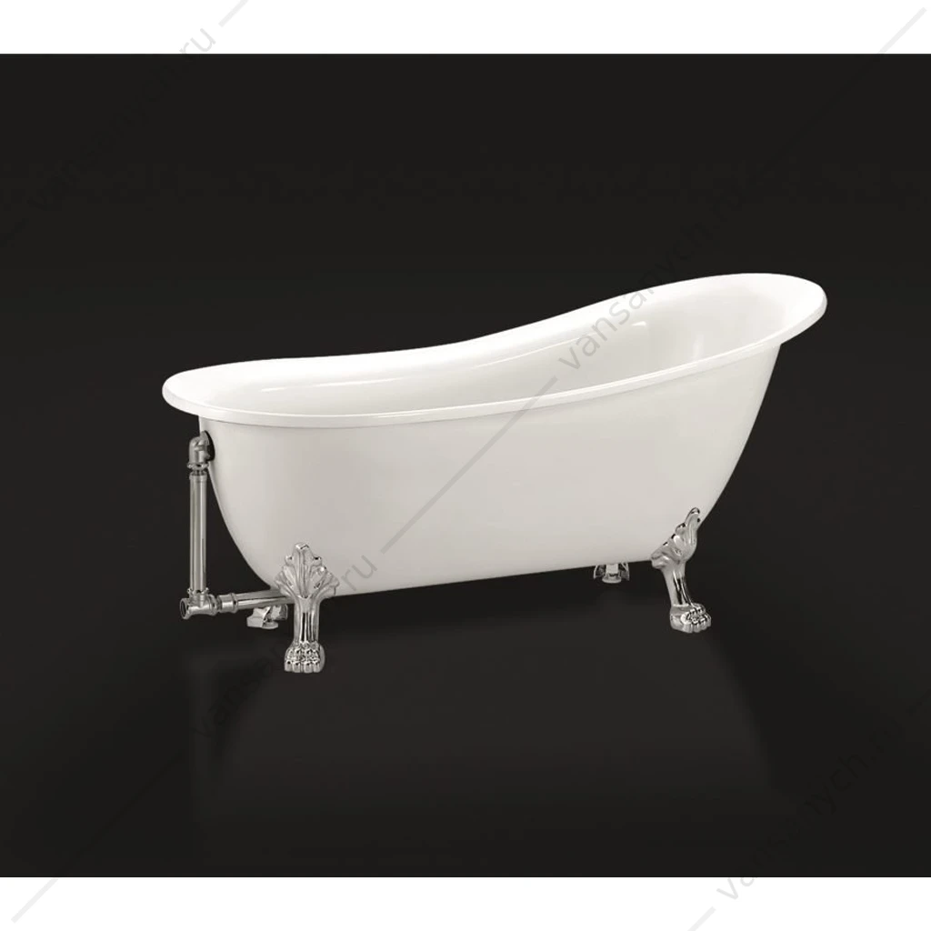 Ванна 155х76 акриловая отдельностоящая BELBAGNO BB06-155