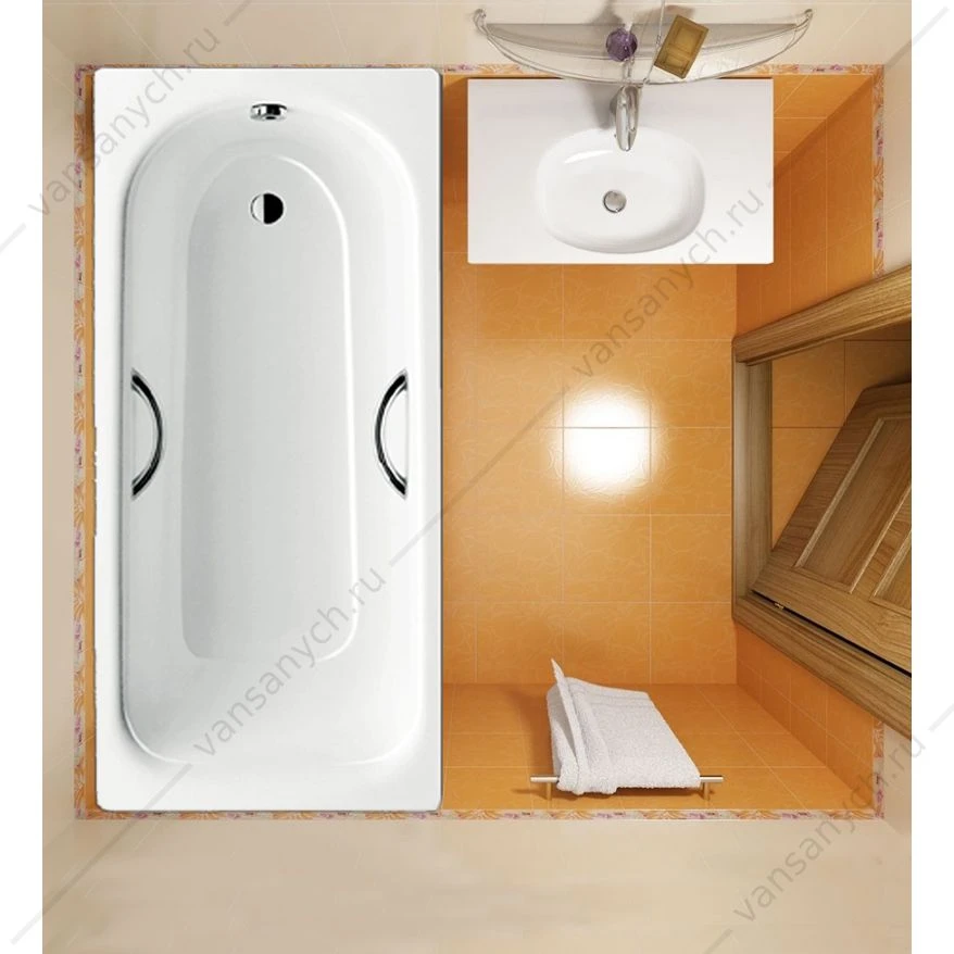 Ванна 180х80 Kaldewei Saniform Plus Star 337 белый + отв.под ручки