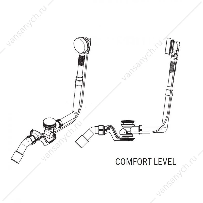 Слив-перелив Kaldewei COMFORT-LEVEL KA 4002 удлиненный, 687772340999