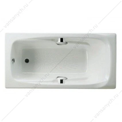 Ванна 170х85 чугунная MING с отверстиями для ручек, 2302G000R