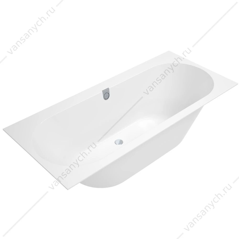 Ванна 180x80 Villeroy & Boch OBERON 2.0, материал кварил Quaryl®, слив/перелив + ножки UBQ180OBR2DV-01
