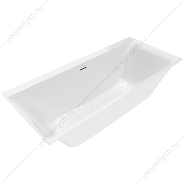 Ванна 180х80 Villeroy & Boch SUBWAY 3.0, материал кварил Quaryl®, слив/перелив + ножки UBQ180SBW2DV-01