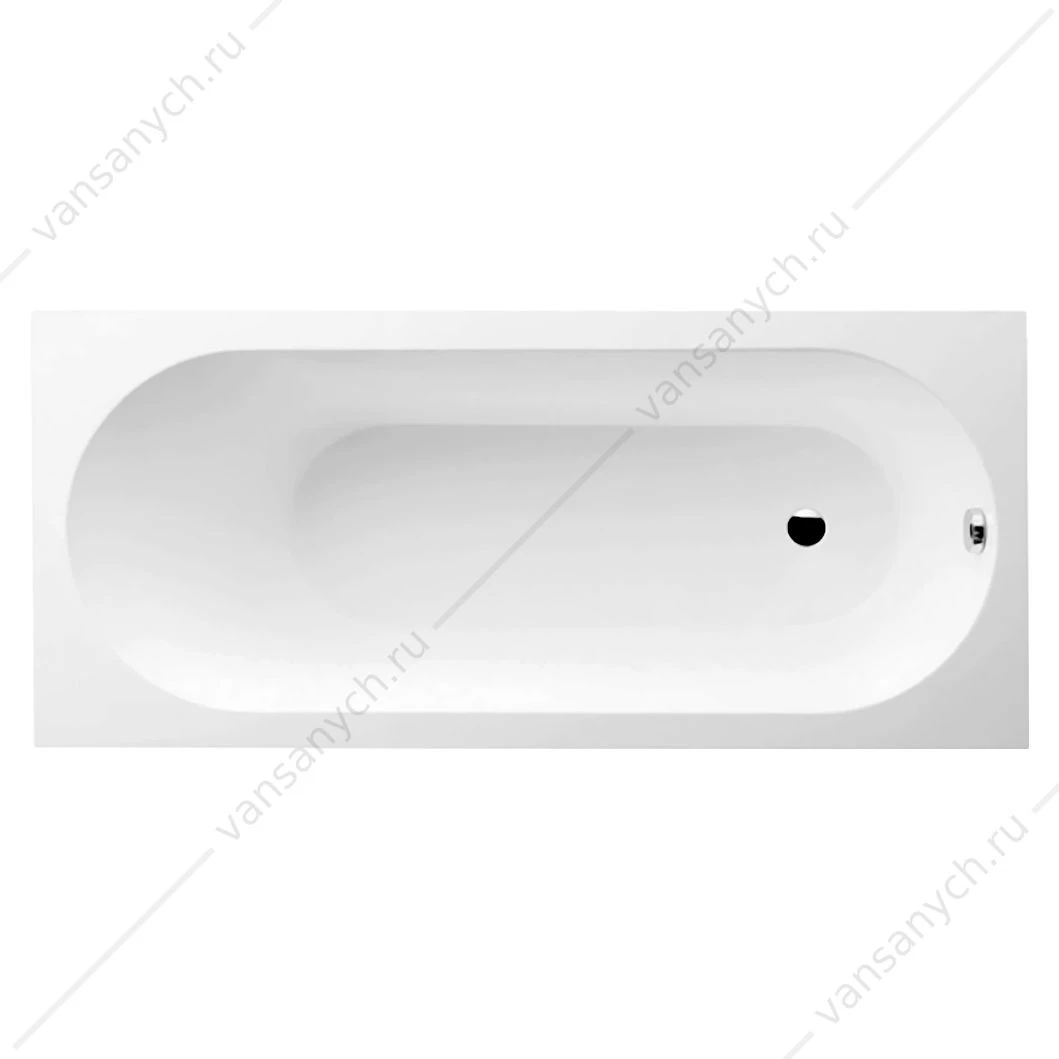 Ванна 160x75 Villeroy & Boch OBERON Solo с ножками, материал кварил Quaryl®, сверло для перелива UBQ160OBE 2V-01
