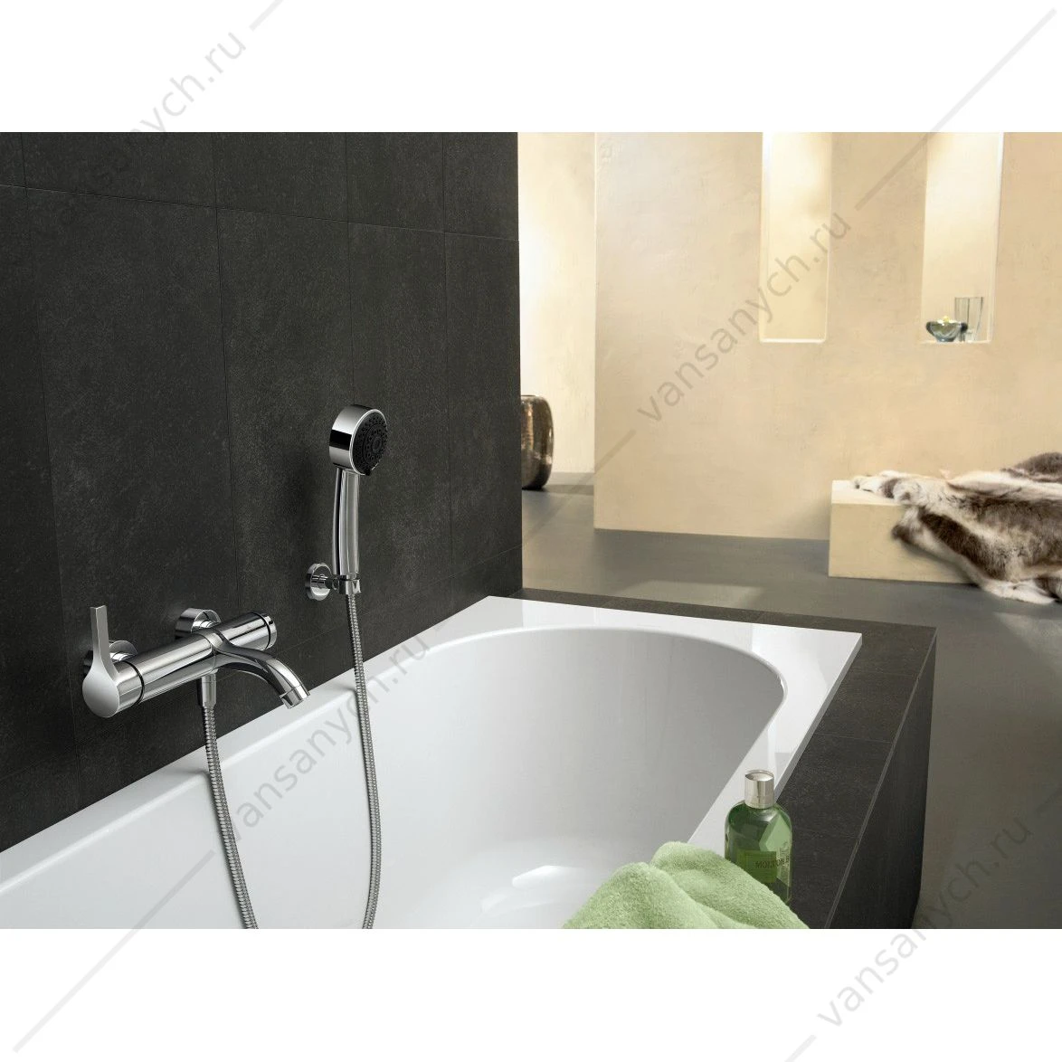 Ванна 170х75 Villeroy & Boch Oberon, с ножками, материал кварил Quaryl® UBQ170OBE2V-01