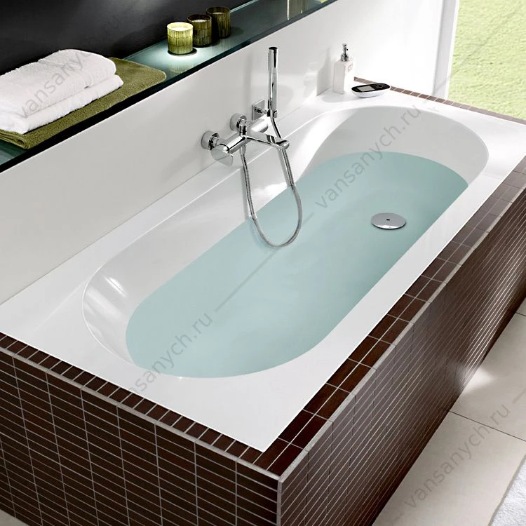 Ванна 180х80 Villeroy & Boch Oberon, с ножками, материал кварил Quaryl® UBQ180OBE2V-01