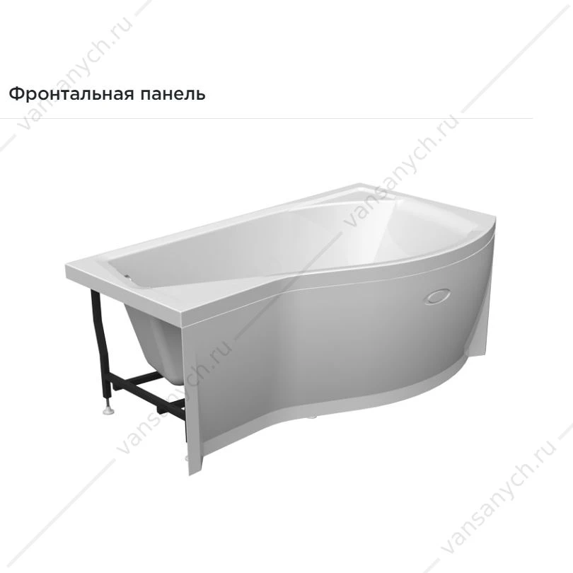 Ванна 168х96 с каркасом акриловая Миранда ПРАВАЯ, 2-01-0-2-1-209