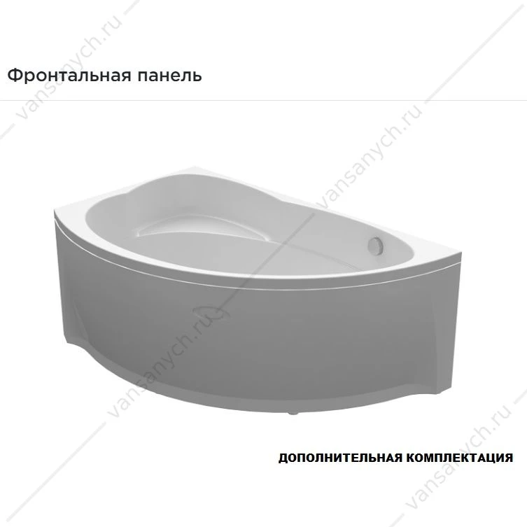 Ванна 160х100 с каркасом акриловая Модерна ЛЕВАЯ, 2-01-0-1-1-214