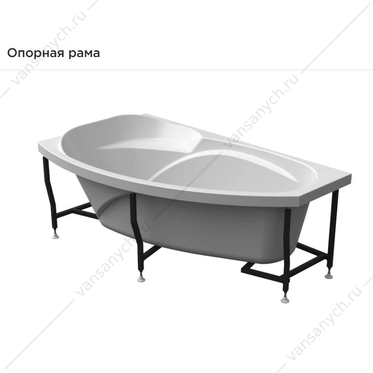 Ванна 169х99 с каркасом акриловая София ЛЕВАЯ, 2-01-0-1-1-223